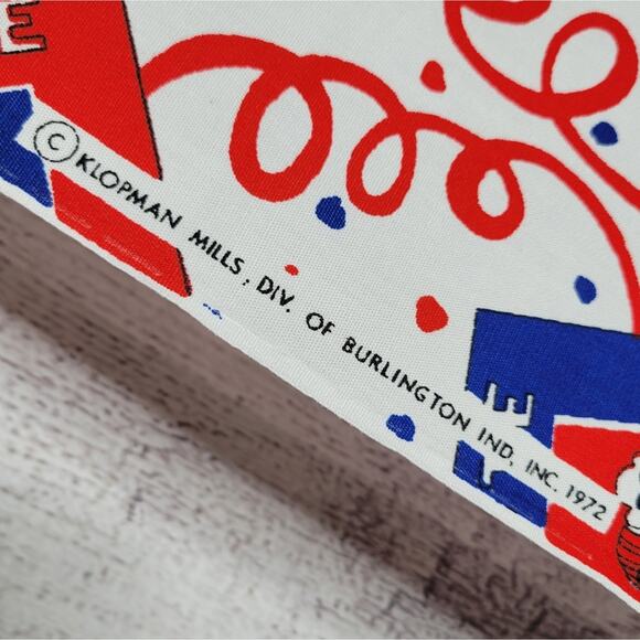 Vintage 1972 Klopman Mills Republican Elephant Political VOTE Fabric, 44.5x114 - Picture 6 of 6